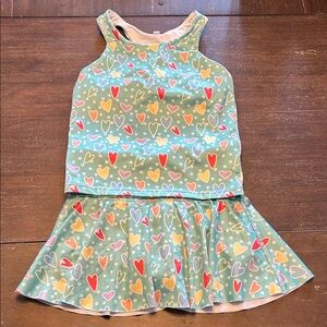 Honesty Green Hearts Skort Set